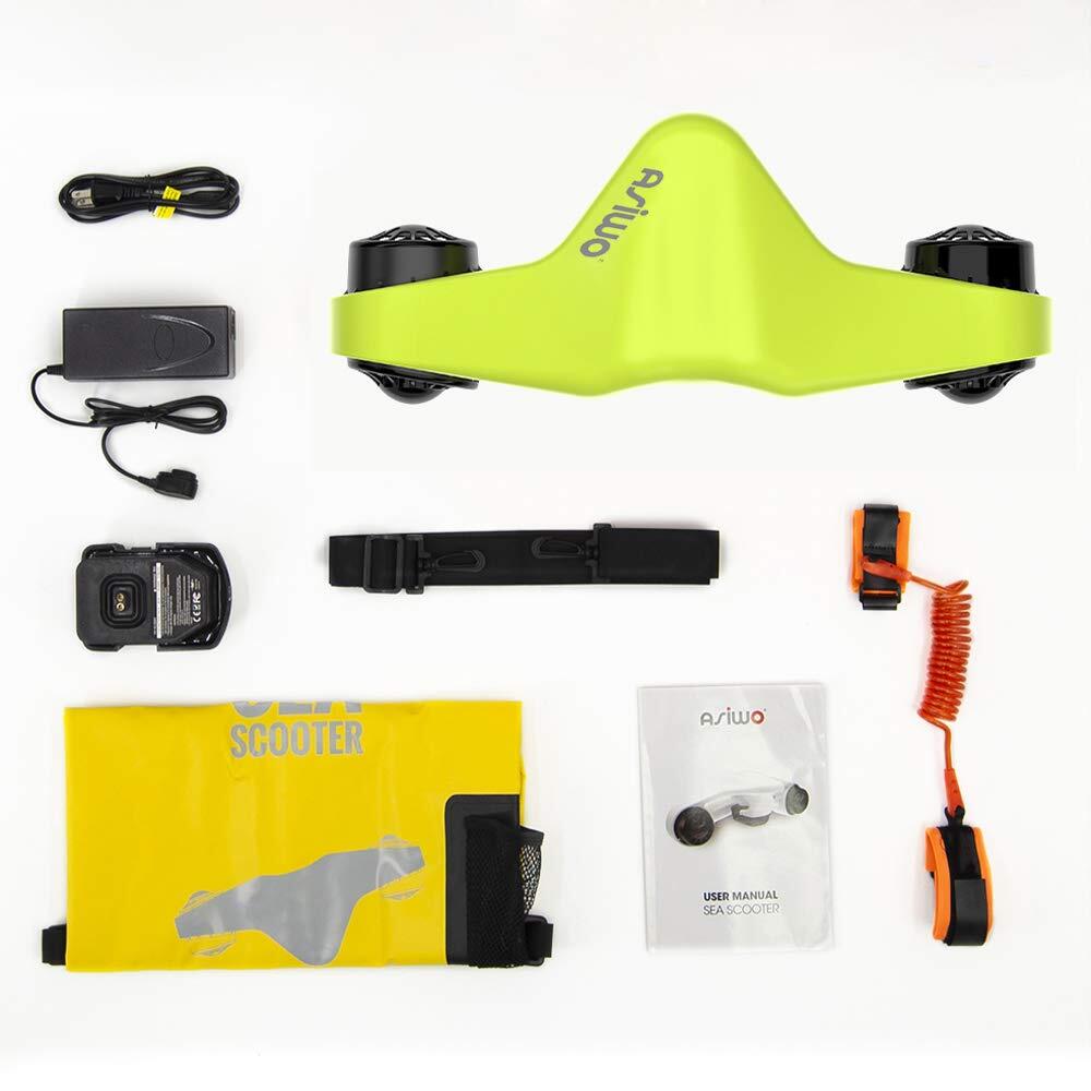 Scooter Submarina-Patinete Subacuático Eléctrico-Dual Motor-para Bucear Nadar 6/9