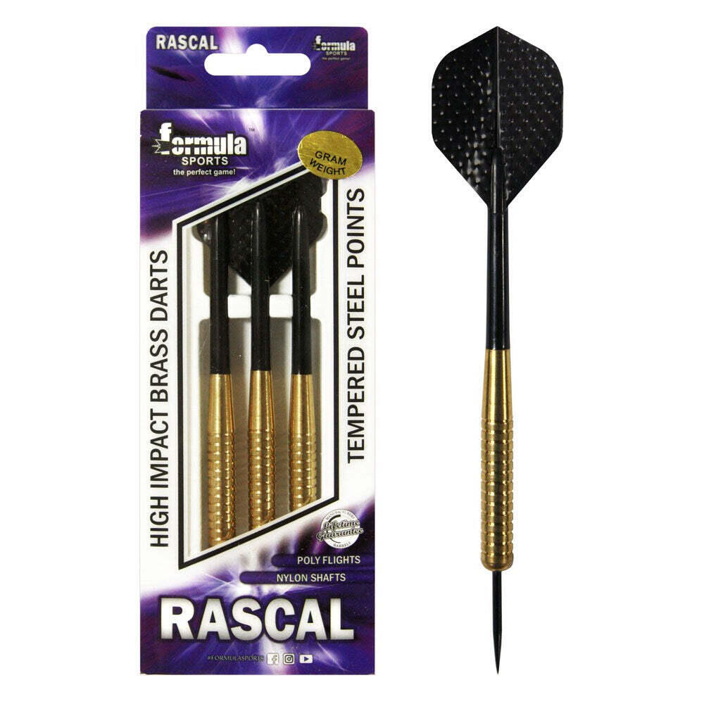 Formula Sports Rascal Brass Barrel Darts Tempered Steel Tip (12pc)