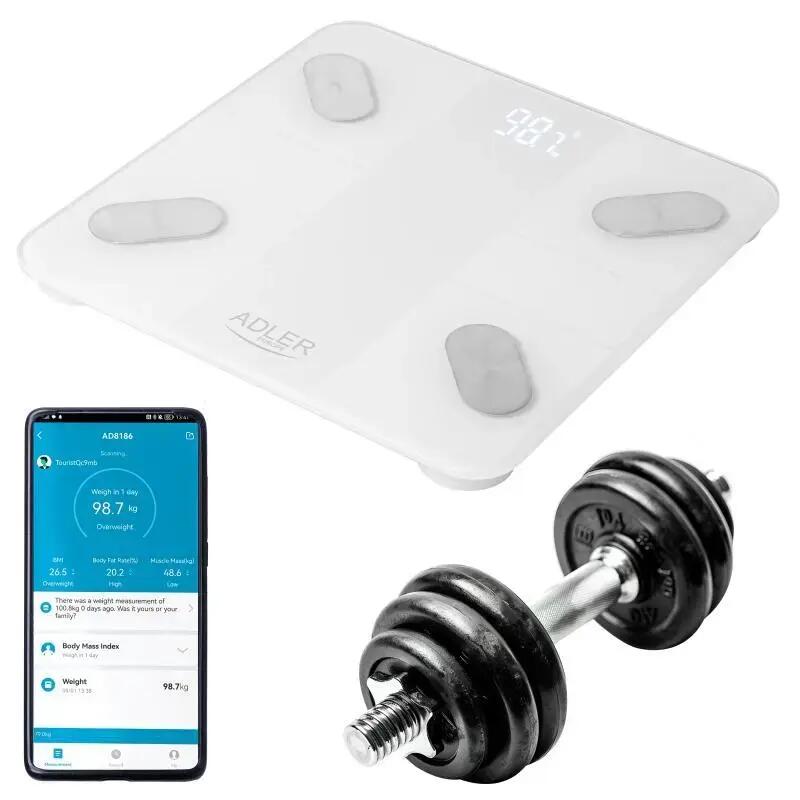 Cantar electronic inteligent de baie Adler AD 8186, Bluetooth, Tuya 3/6