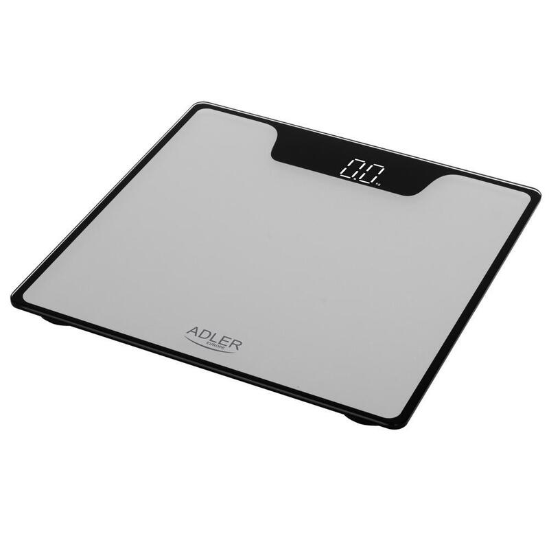 Cantar de baie Adler AD 8174s, max 180 kg, 100 g, Sticla securizata (Argintiu)