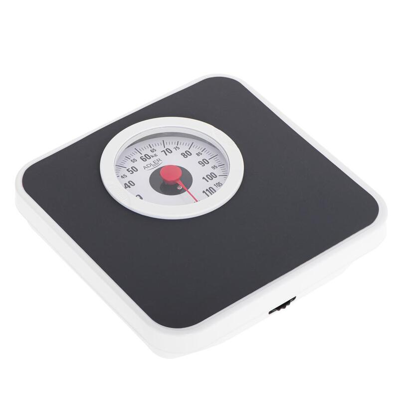 Cantar corporal mecanic Adler AD 8178, Precizie 1 kg (Negru/Alb)
