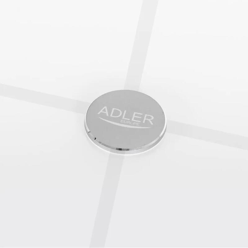 Cantar de baie Adler AD 8187, max 180 kg, Ecran LED, Masurare BMI (Alb)