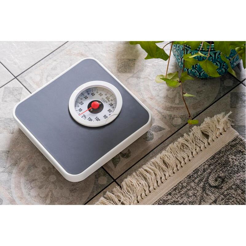 Cantar corporal mecanic Adler AD 8178, Precizie 1 kg (Negru/Alb)