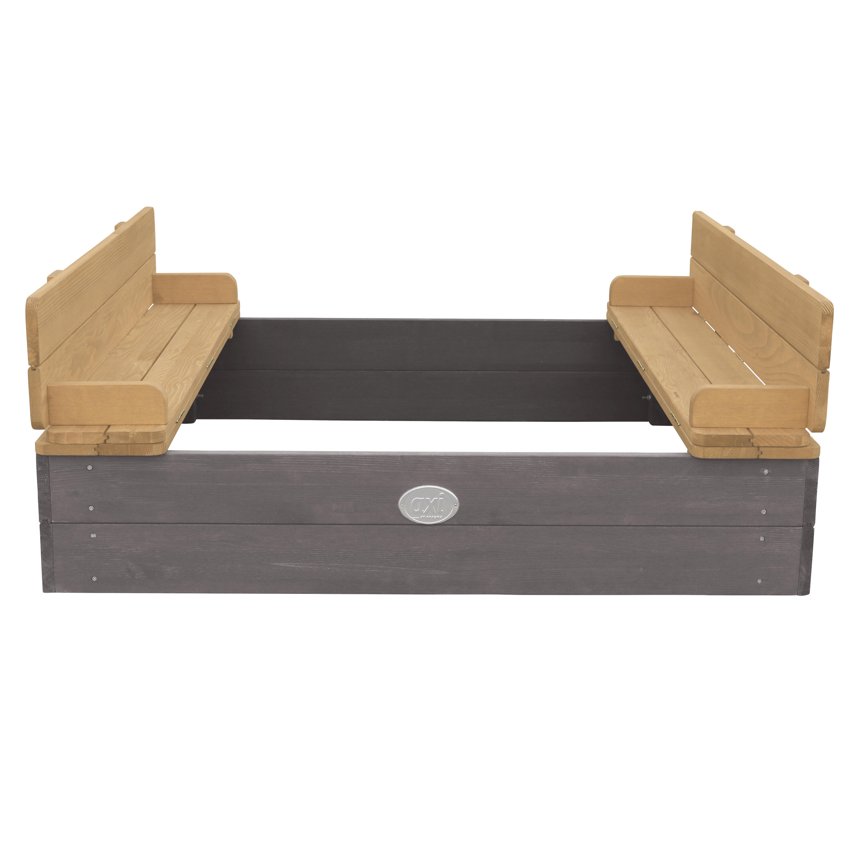 Bac à sable 100 x 95 cm avec bancs, Ella, Gris/Marron 5/7