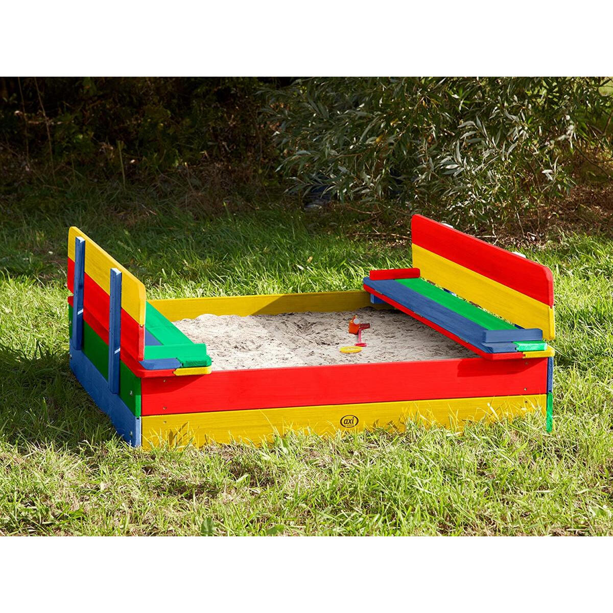 AXI ELLA Zandbak met bankjes Regenboog 100x95x20cm 5/7