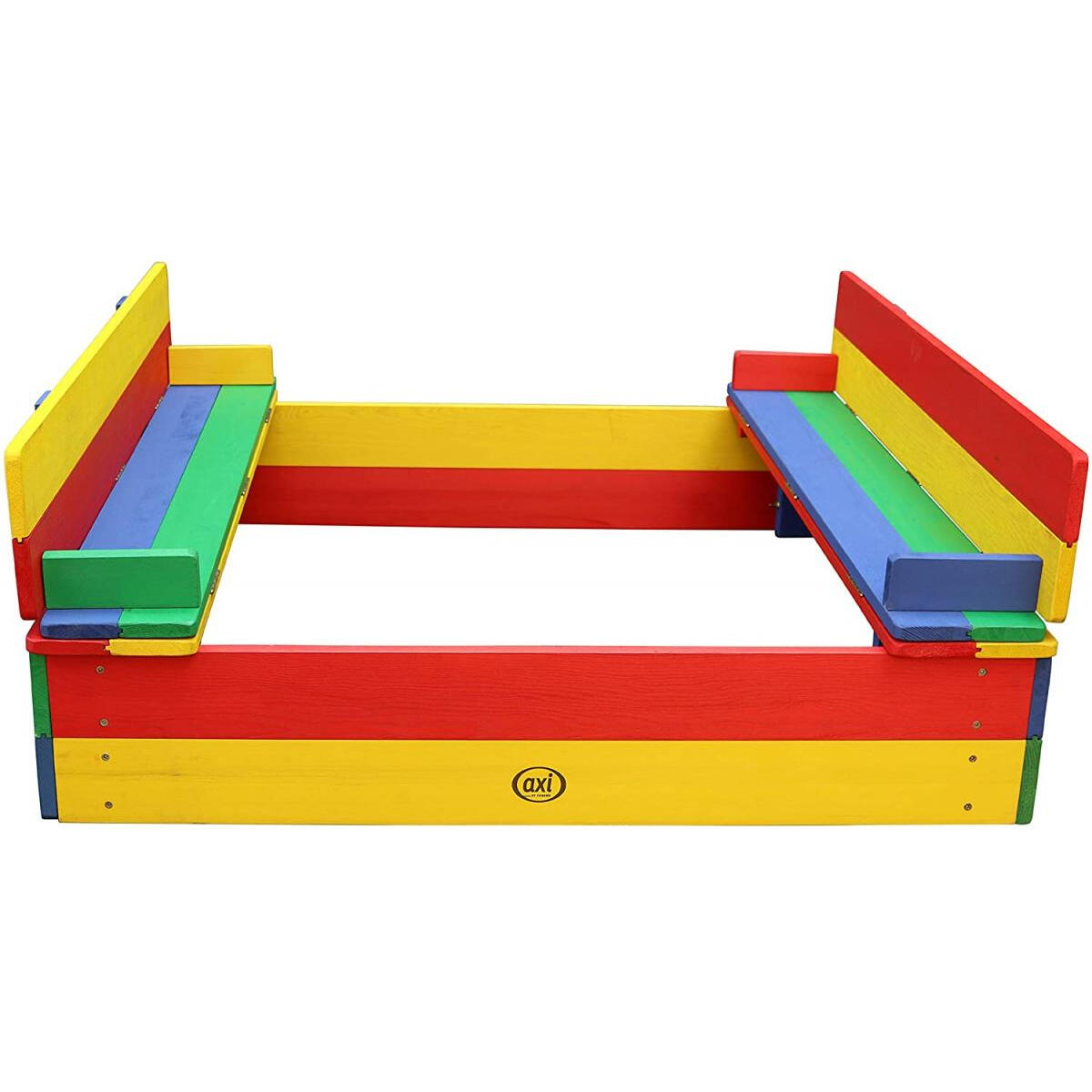 Axi - Axi Ella Bac A Sable Avec Bancs Arc En Ciel 100x95x20cm - Aire De Jeu - Jaune - Taille Unique - Decathlon