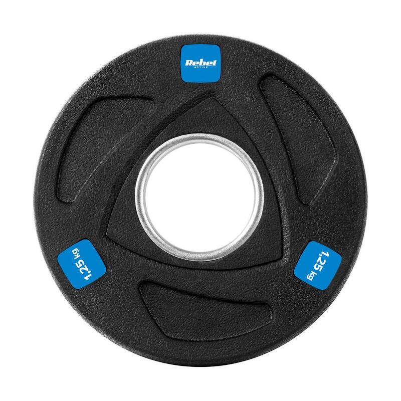 Set discuri olimpice Rebel Active RBA-2107, 4 x1.25kg, 51mm (Negru)
