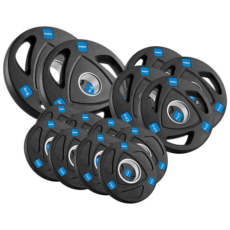 Set discuri olimpice Rebel Active RBA-2113, 30kg (8x 1.25kg, 4x 2.5kg, 2 x5kg)
