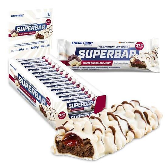 Superbar Crispy Cream Cake, Proteinriegel, 40 % Eiweiß, 24 x 50 g