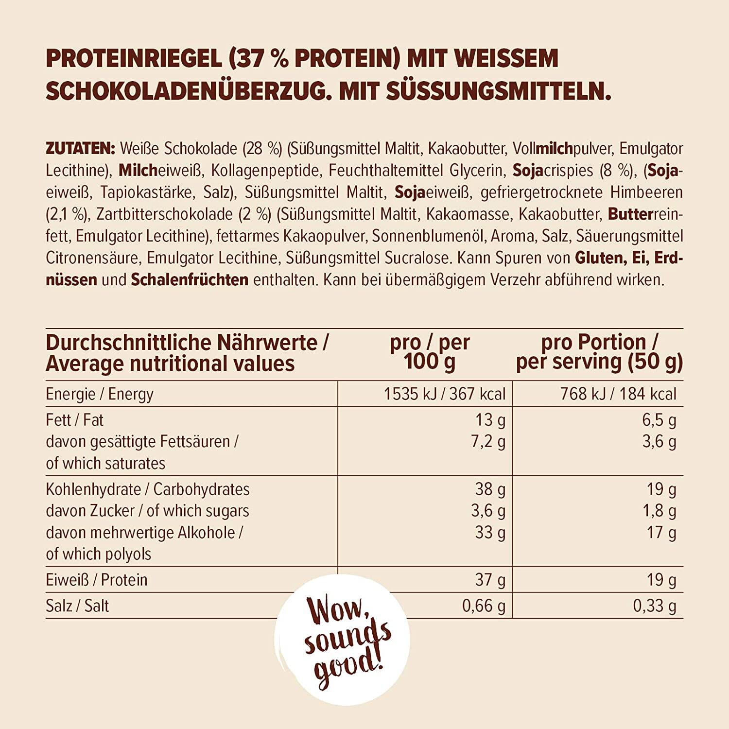 Superbar White Chocolate Jelly, Proteinriegel, 37 % Eiweiß, 24 x 50 g 3/5