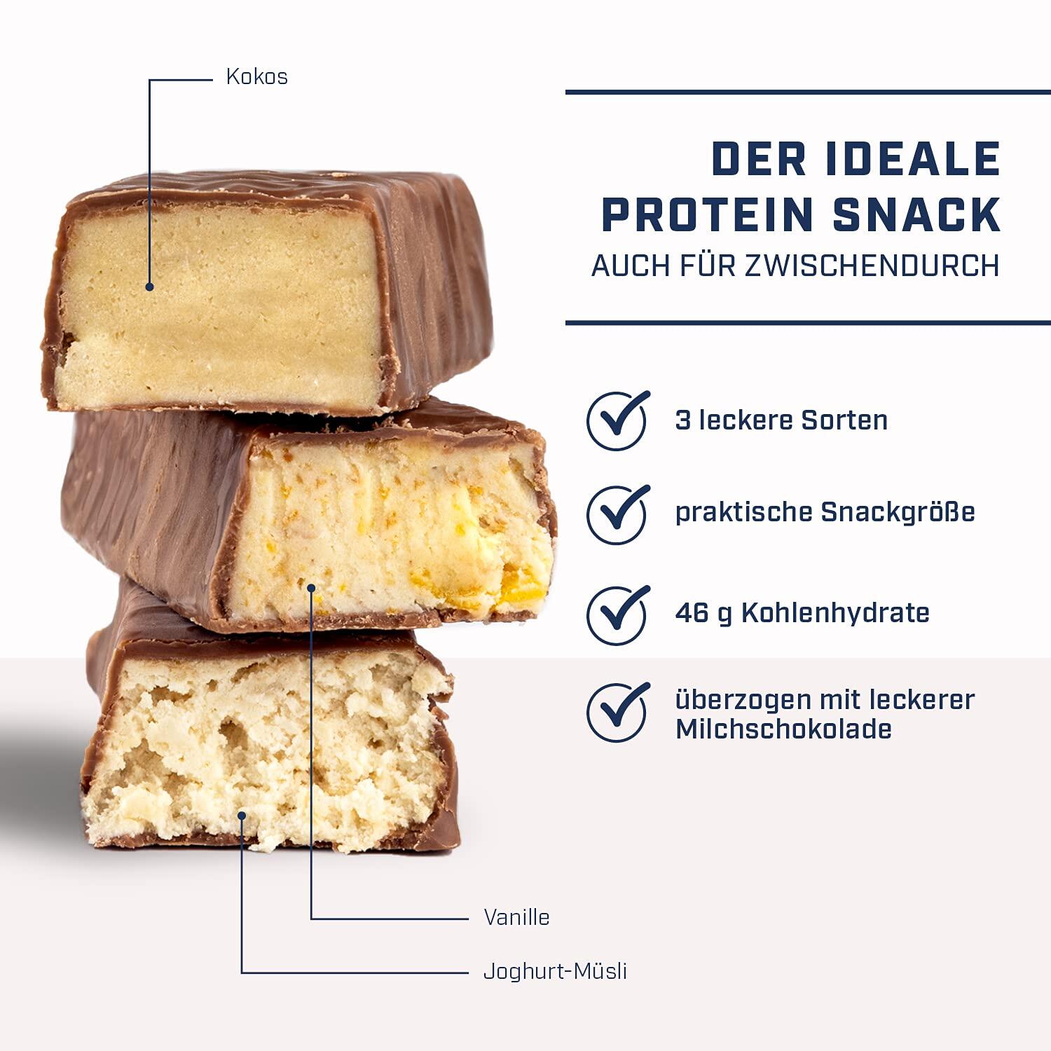 Fitness Bar Kokos, Energieriegel, Kohlenhydrate, Eiweiß & Vitamine, 24 x 35 g 3/6