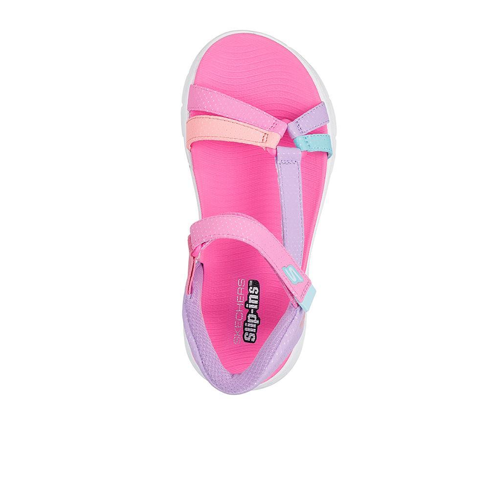 Sandálias Skechers Menina Go Walk Flex - Lots Of Sol Multicoloridas 3/4