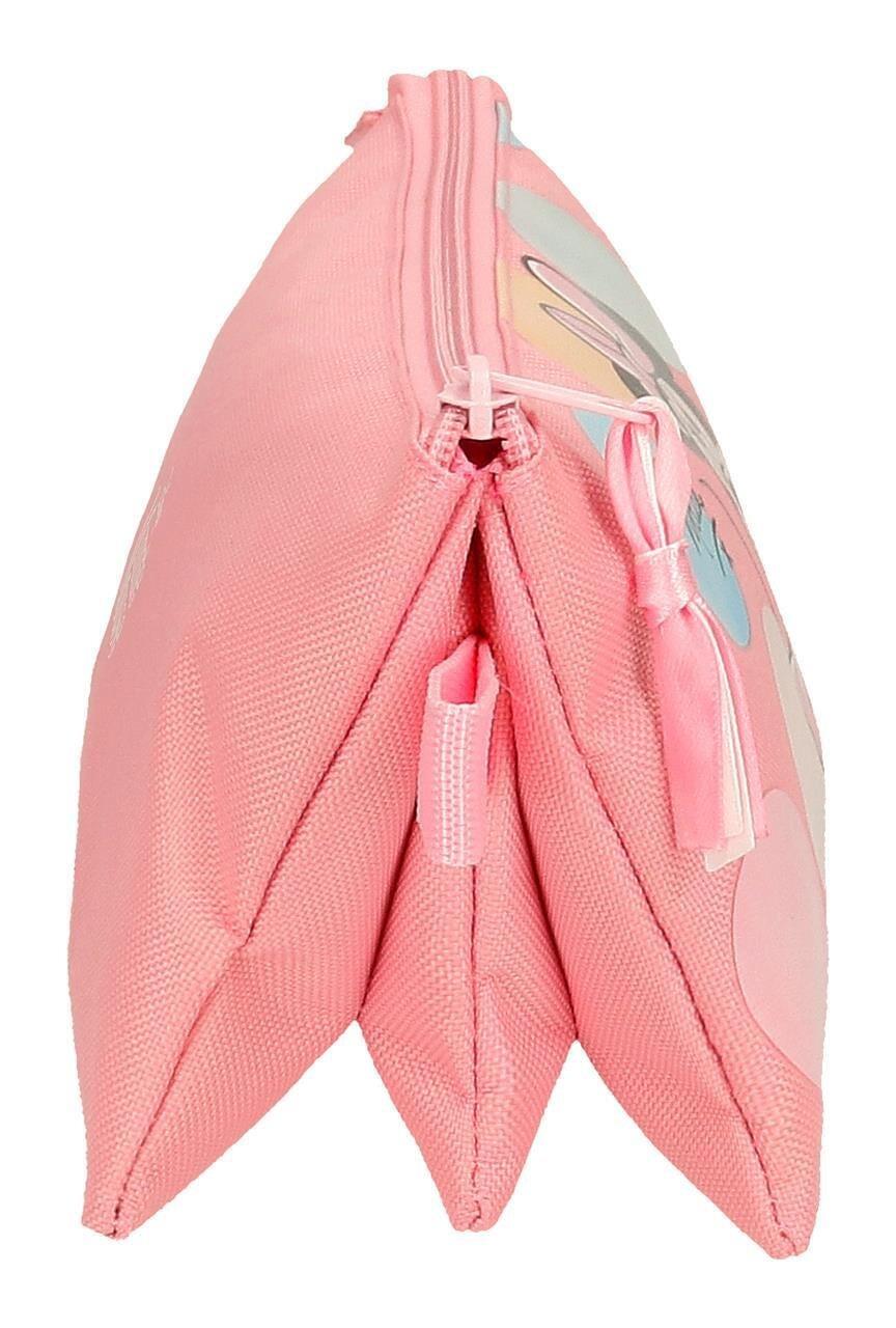 Astuccio tre scomparti bambina Disney Minnie Coquette 12cmcorallo 4/6