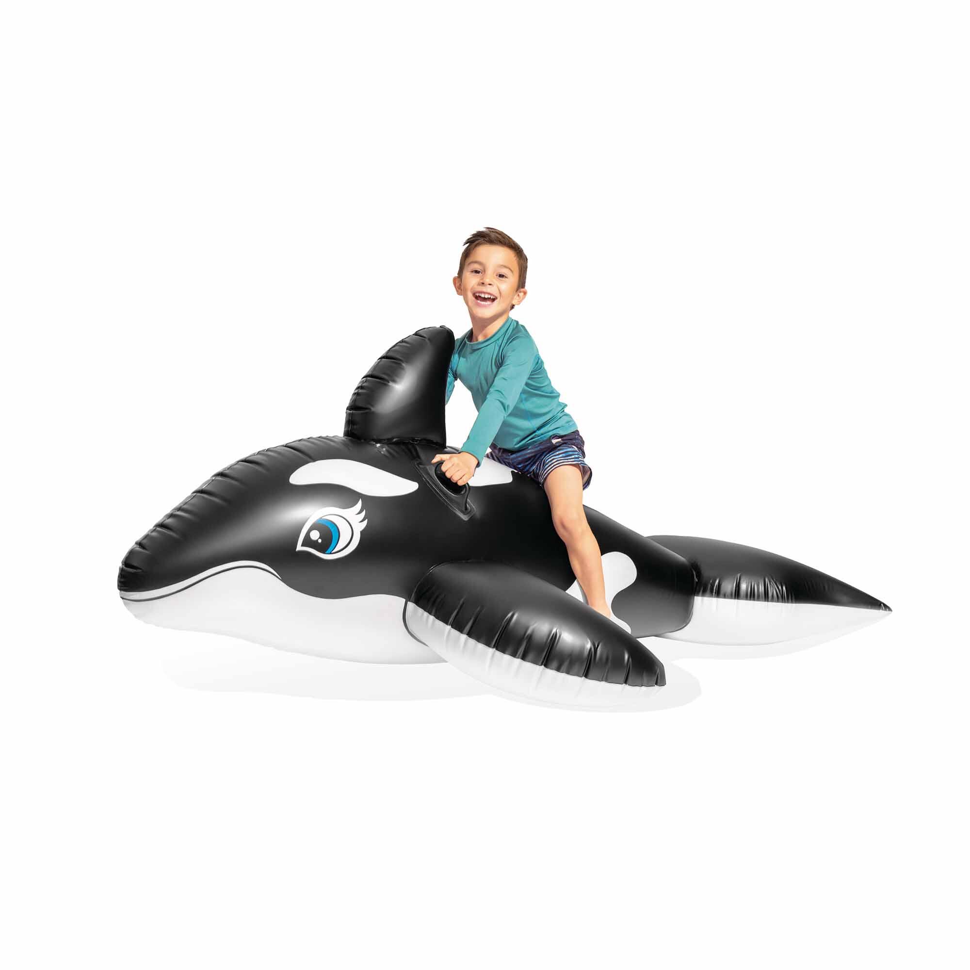 Intex Colchoneta Hinchable Orca 193x119 cm - Vinilo Negro y Multicolor 2/6