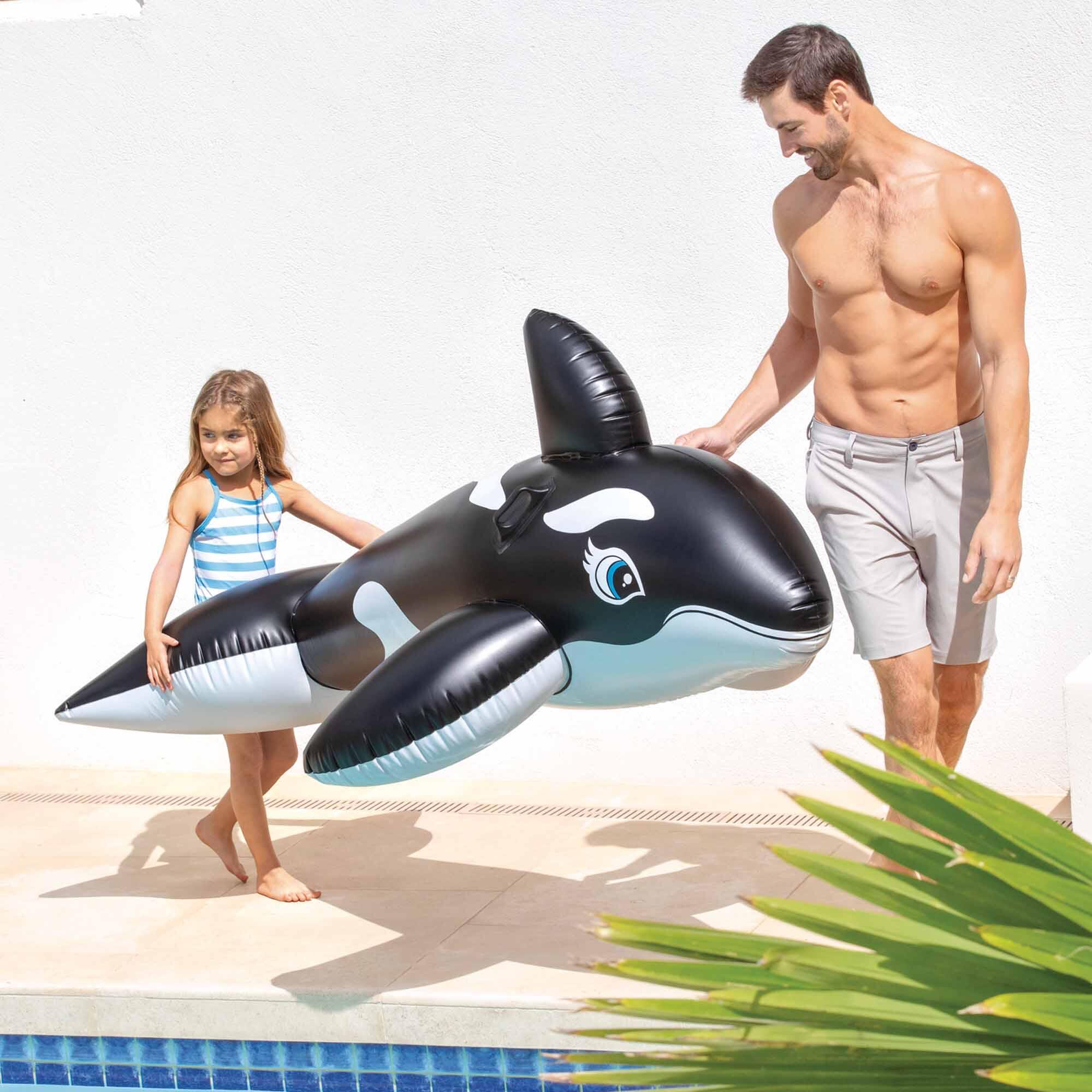Intex Colchoneta Hinchable Orca 193x119 cm - Vinilo Negro y Multicolor 6/6