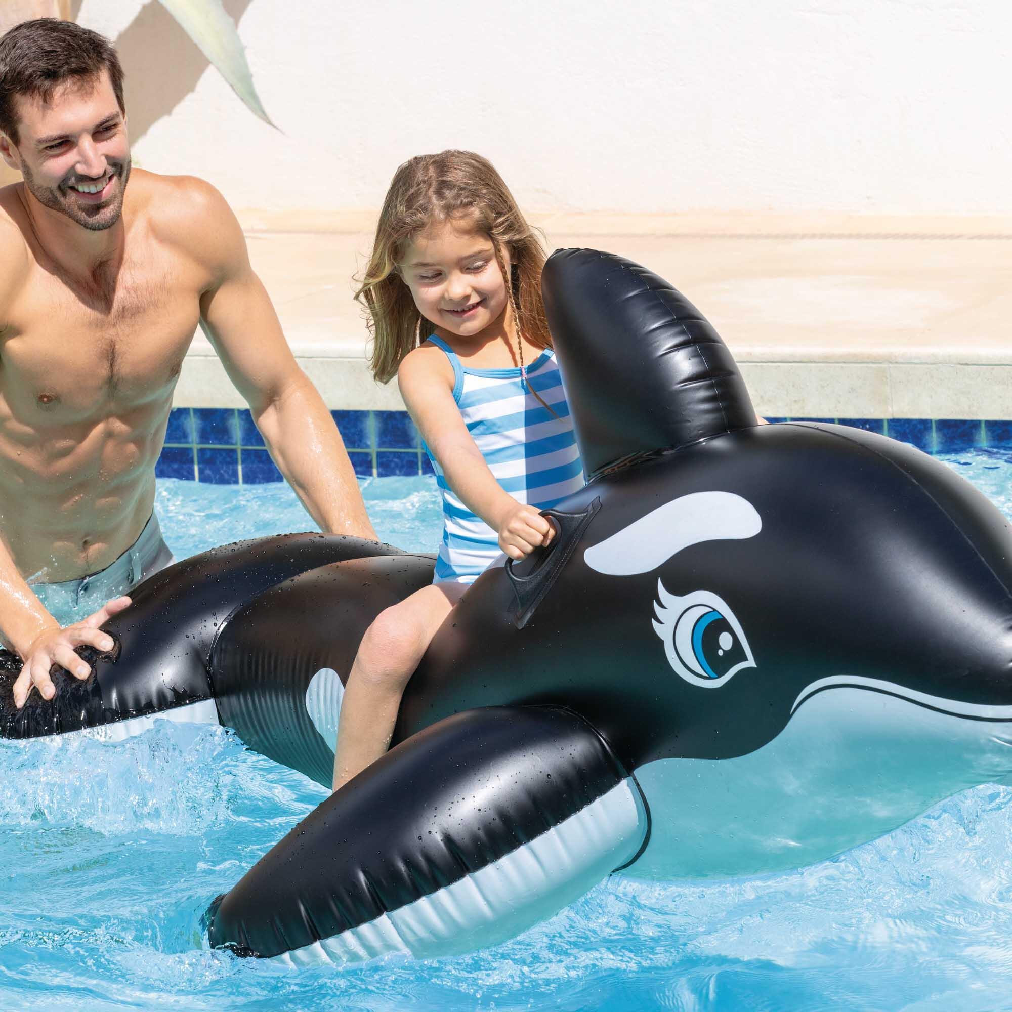Intex Colchoneta Hinchable Orca 193x119 cm - Vinilo Negro y Multicolor 5/6