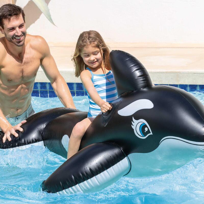 Colac gonflabil Intex Orca 193x119 cm, negru