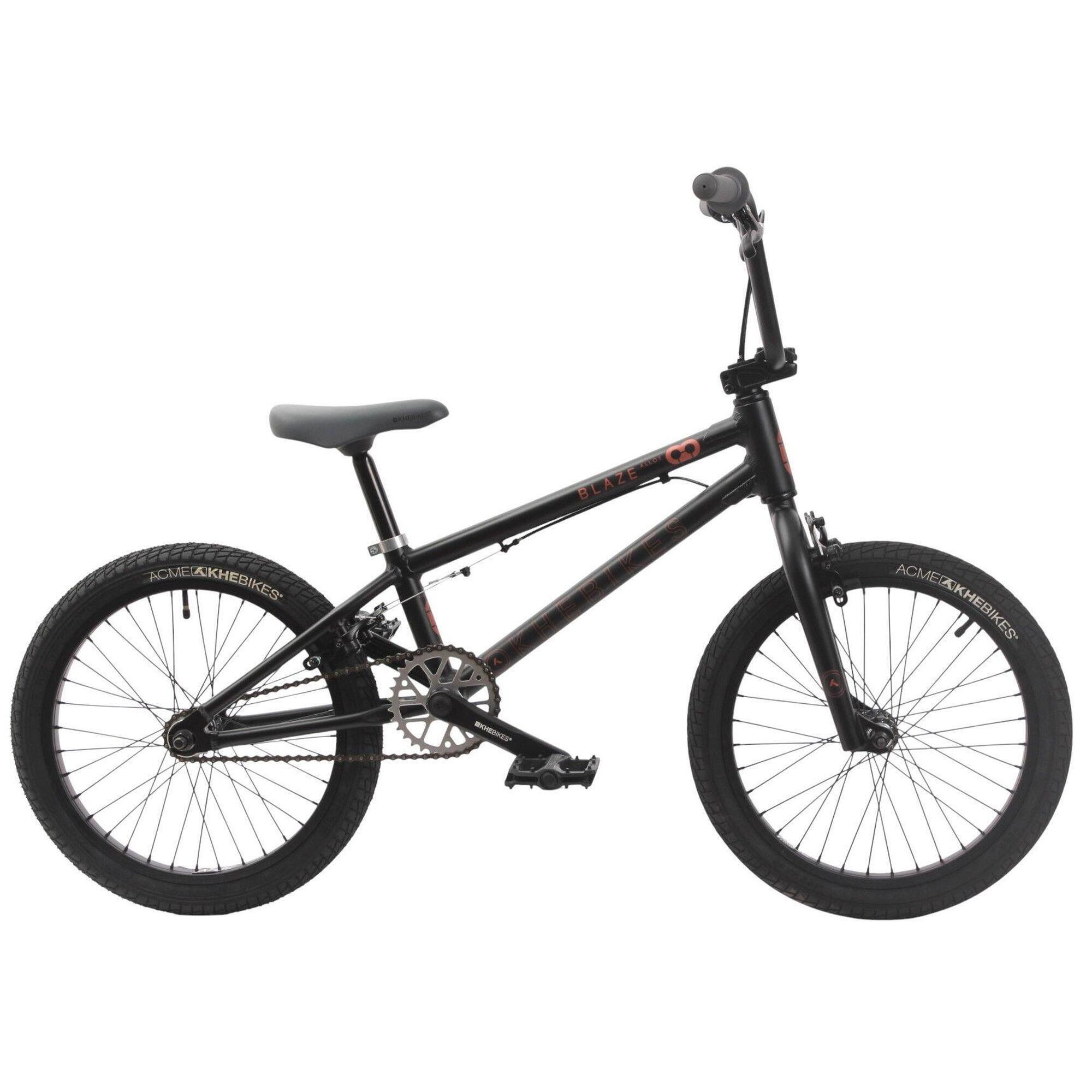 KHEBIKES BMX dětské alu BLAZE AL černé 18" 9,3kg lehké odolné kolo
