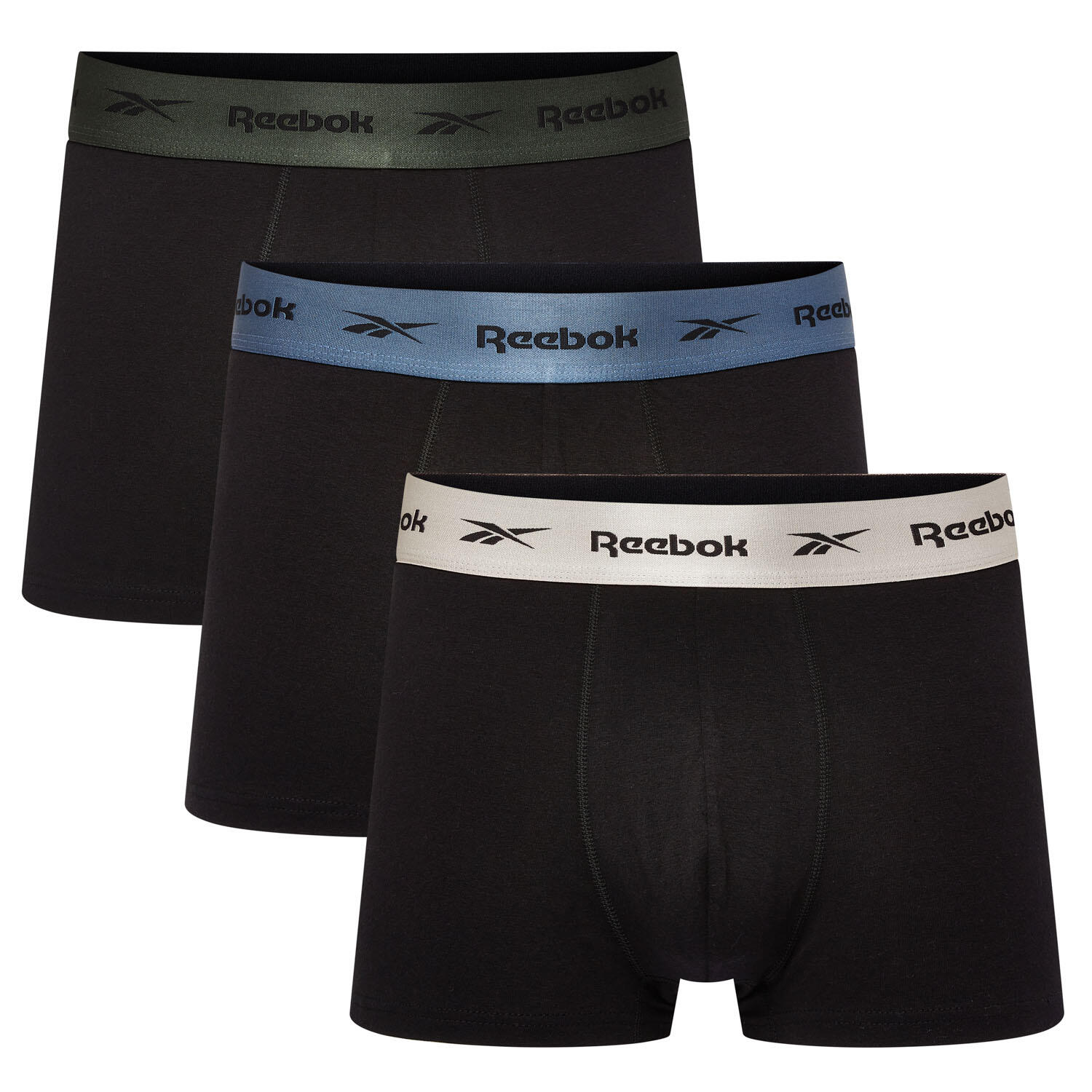 REEBOK Mens Reebok 3 pack Adir trunks Black