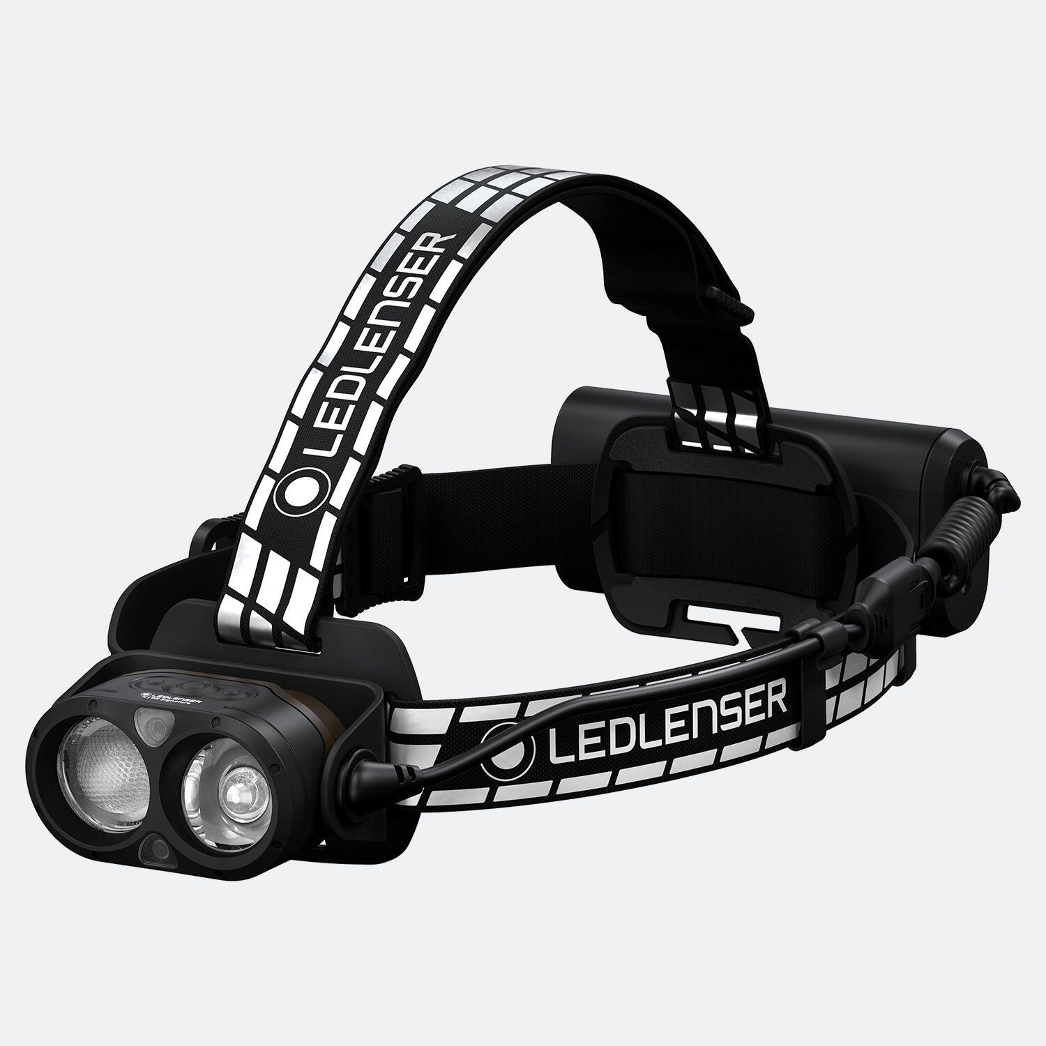 LEDLENSER Lanterna de cabeça recarregável H19R Signature com 1200 lúmenes para MTB Trail