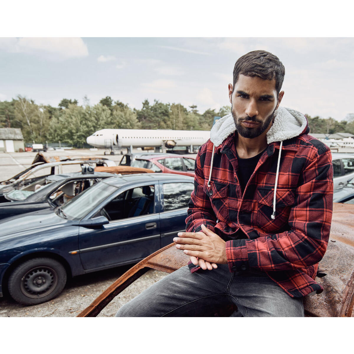 Lumber Check Shirt Hooded 3/3