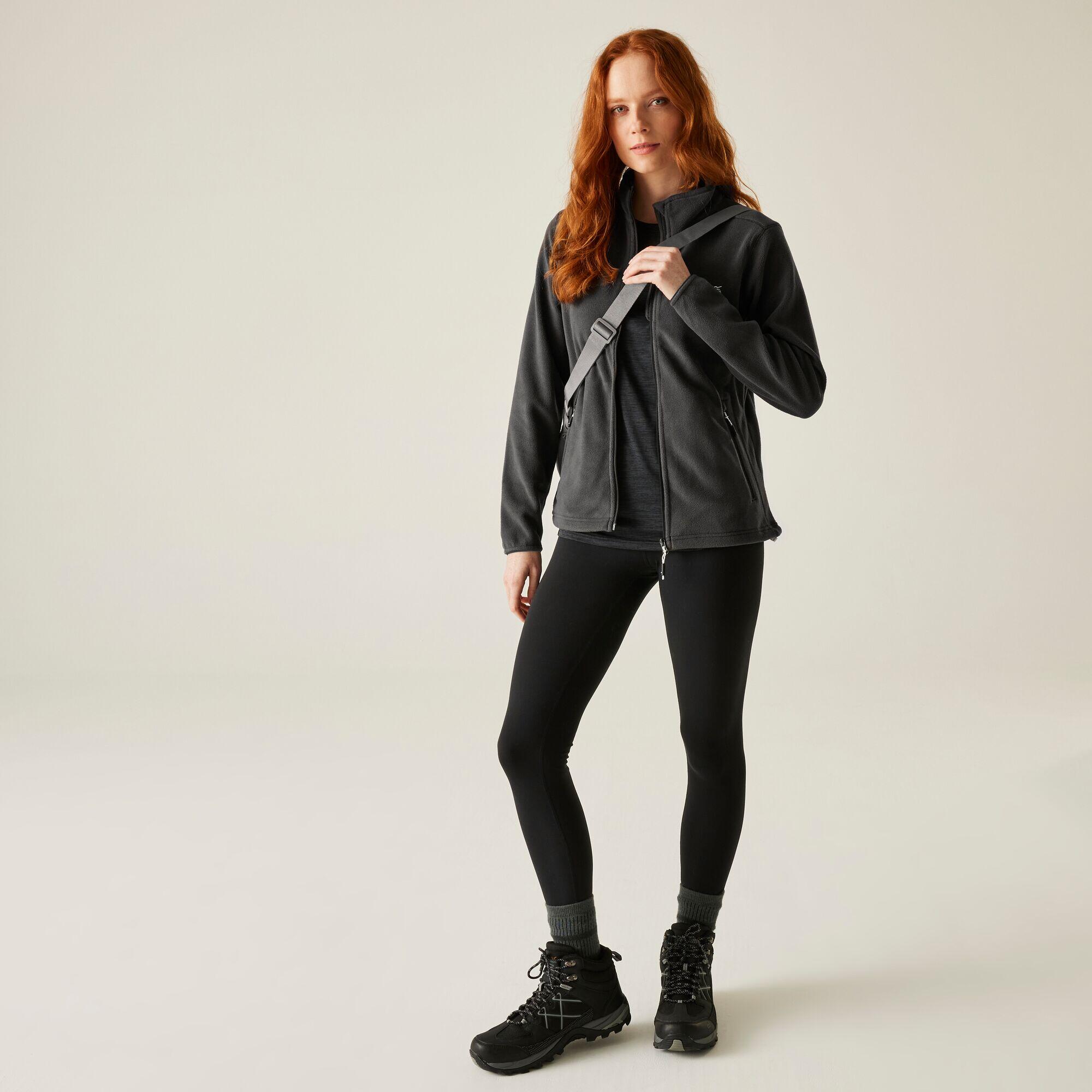 Fleece Wandelen Dames Hoge Kraag Ritszakken Floreo Iv 3/7