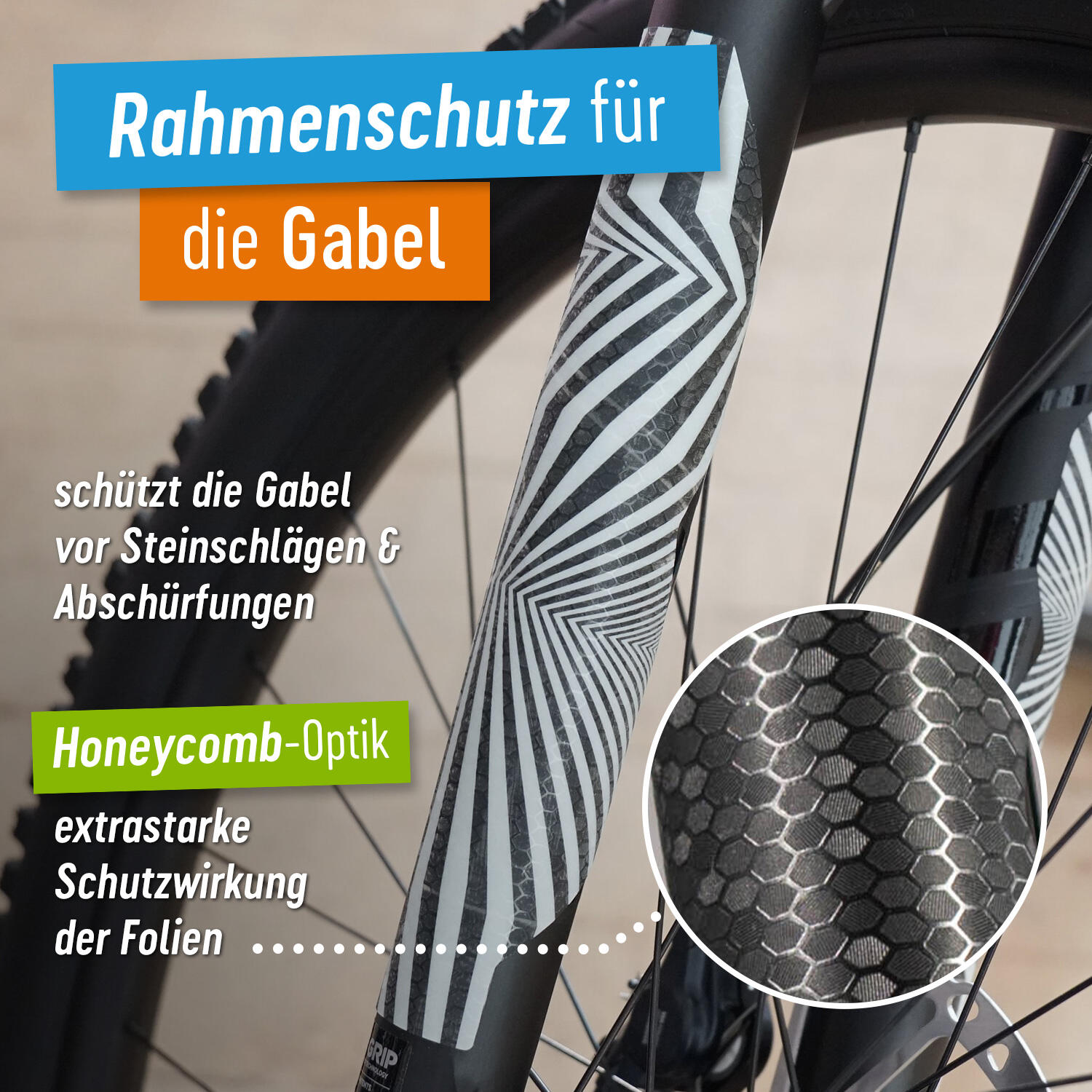 Kit film de protection bases/haubans Riesel Design Chain:Tape 3000 Stickerbomb | Vélo-Store