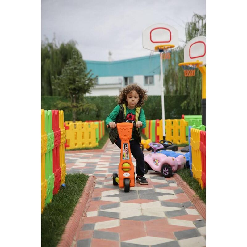 Copii Outdoor Trotinetă 3 Roți King Portocaliu