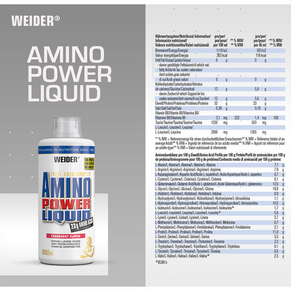 Amino Power Liquid | 1L | Cranberry 4/6