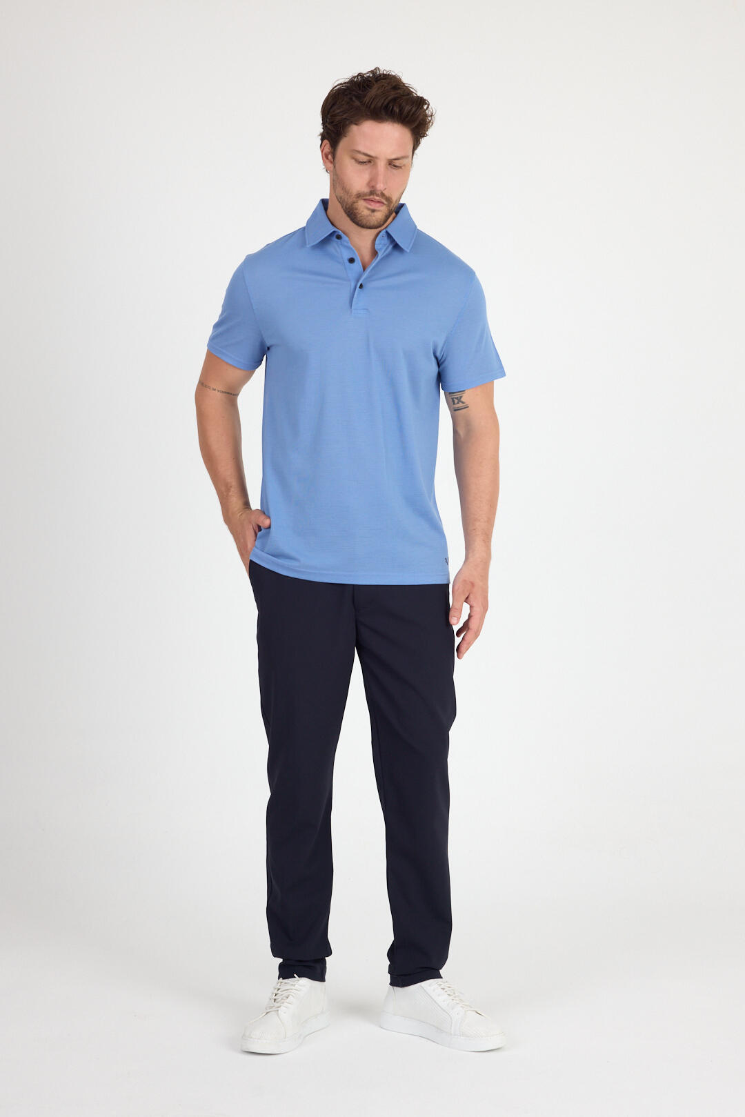 Polo - Koszulka z 100% Wełny Merino (170 g/m² - Piqué) S, Turkusowy 2/2