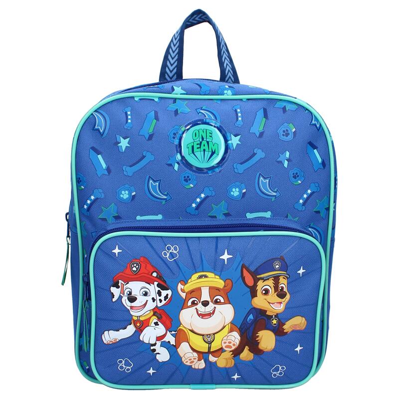 Rucsac multicolor cu doua compartimente, 29x25x9 cm, Pups On The Go, Paw Patrol