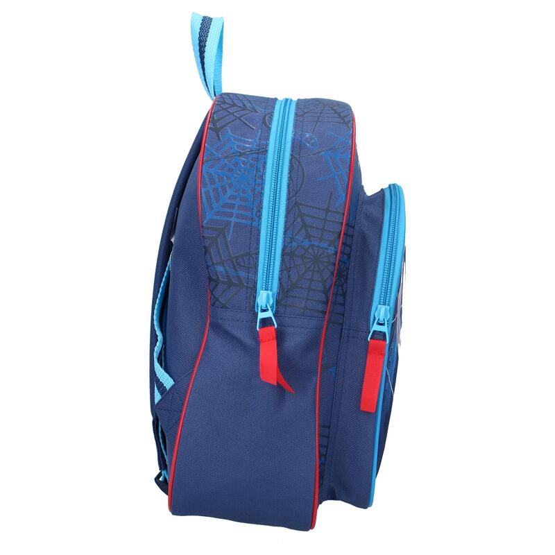 Rucsac albastru cu doua compartimente, 30x25x11 cm, Keep on Moving, Spiderman