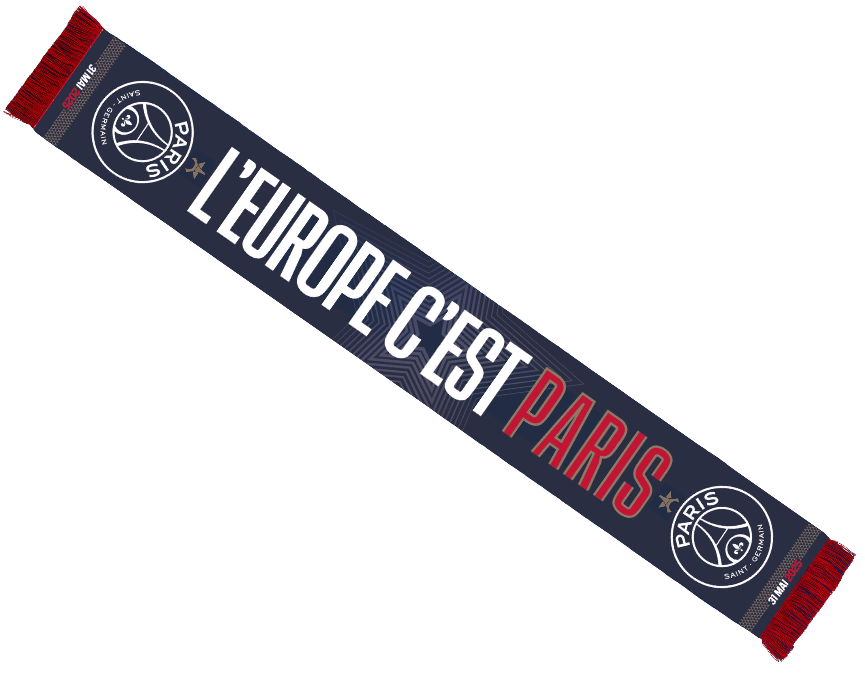 Echarpe PSG l'Europe C'est Paris - Champion  2025 - Collection officielle PARIS 1/1
