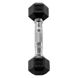 Paire d'haltères hexagonale HEXRU1 pour fitness et musculation