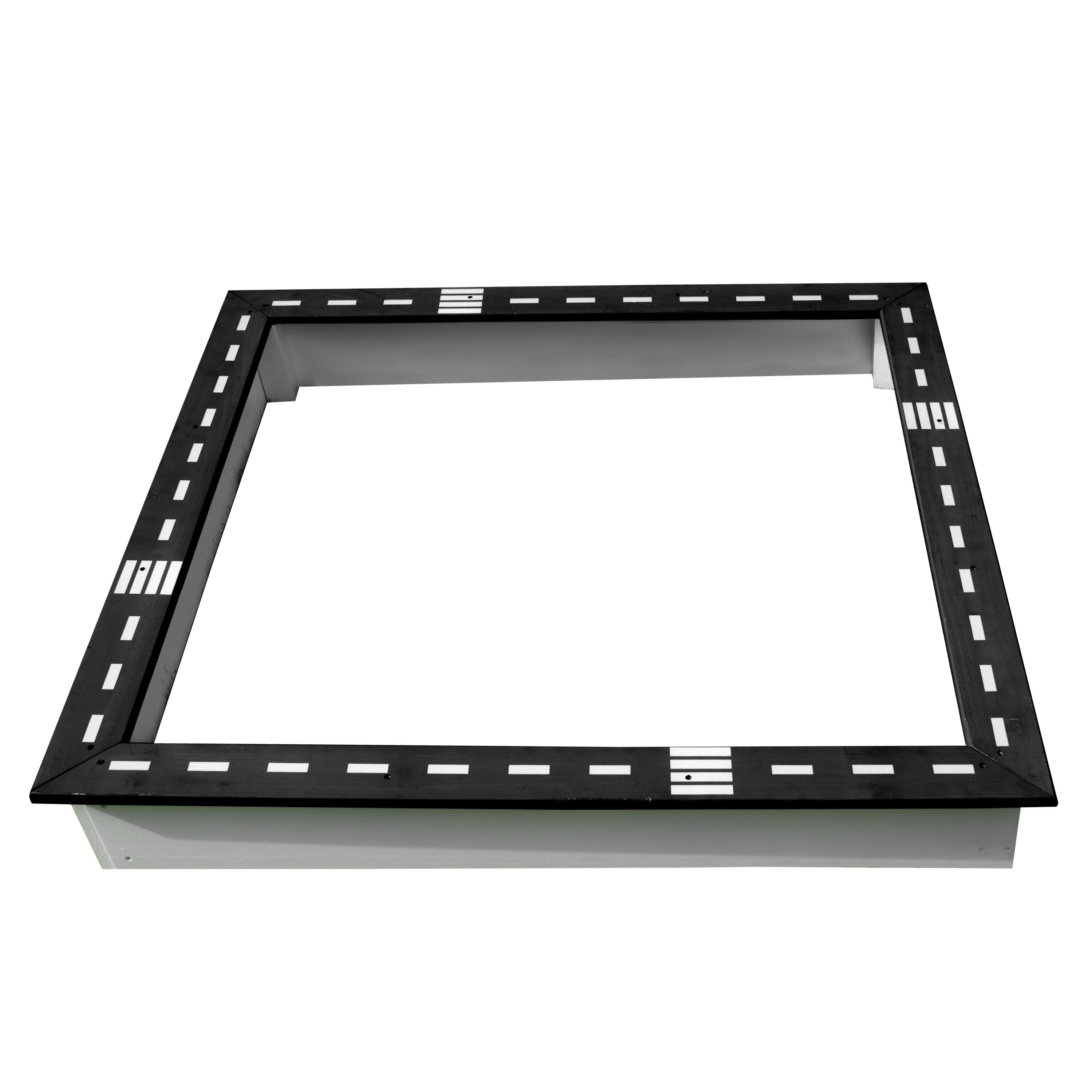 Sabbiera bambini, nero/bianco, motivo strada, 127 x 127 cm 5/7