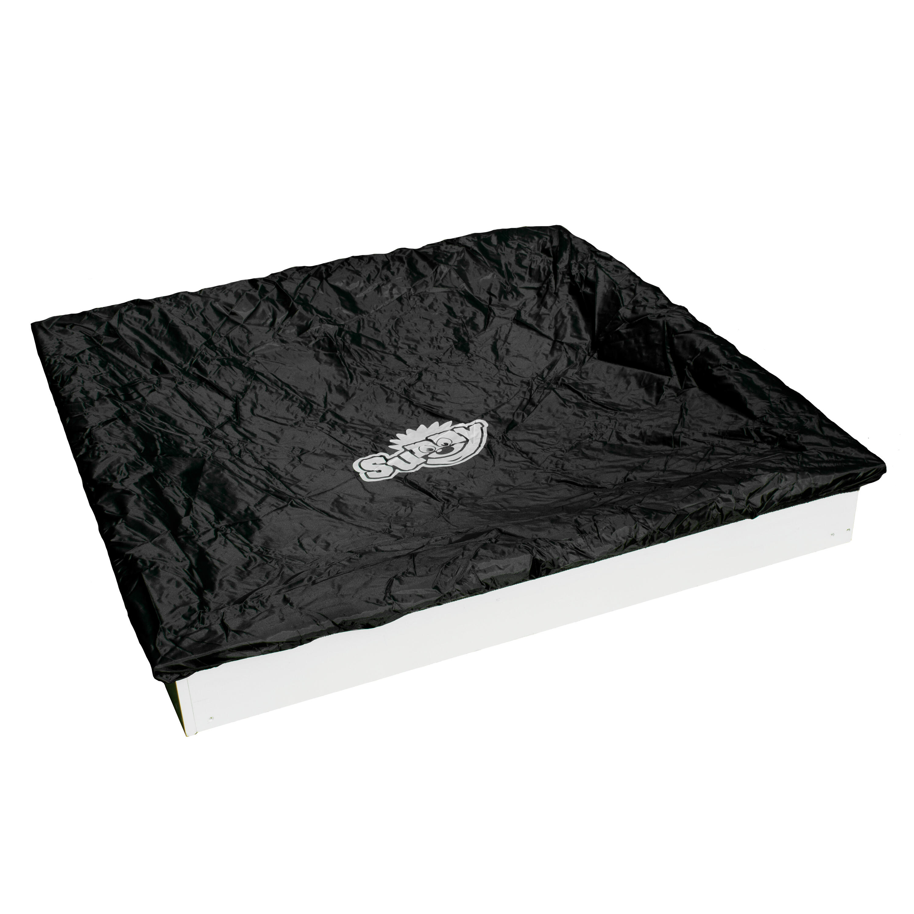 Sabbiera bambini, nero/bianco, motivo strada, 127 x 127 cm 7/7