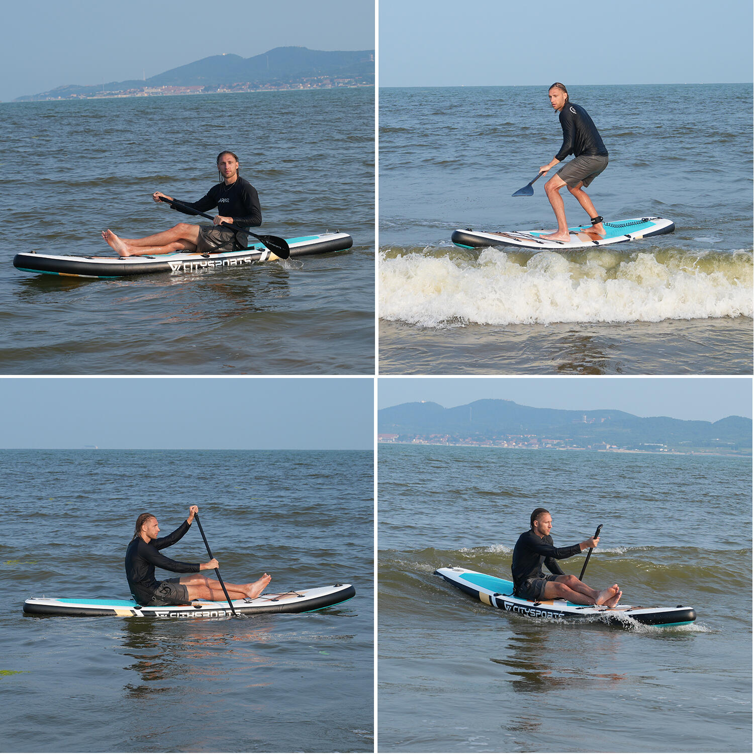 Set di paddleboard gonfiabili, tavola da stand up paddle. Verde 5/6