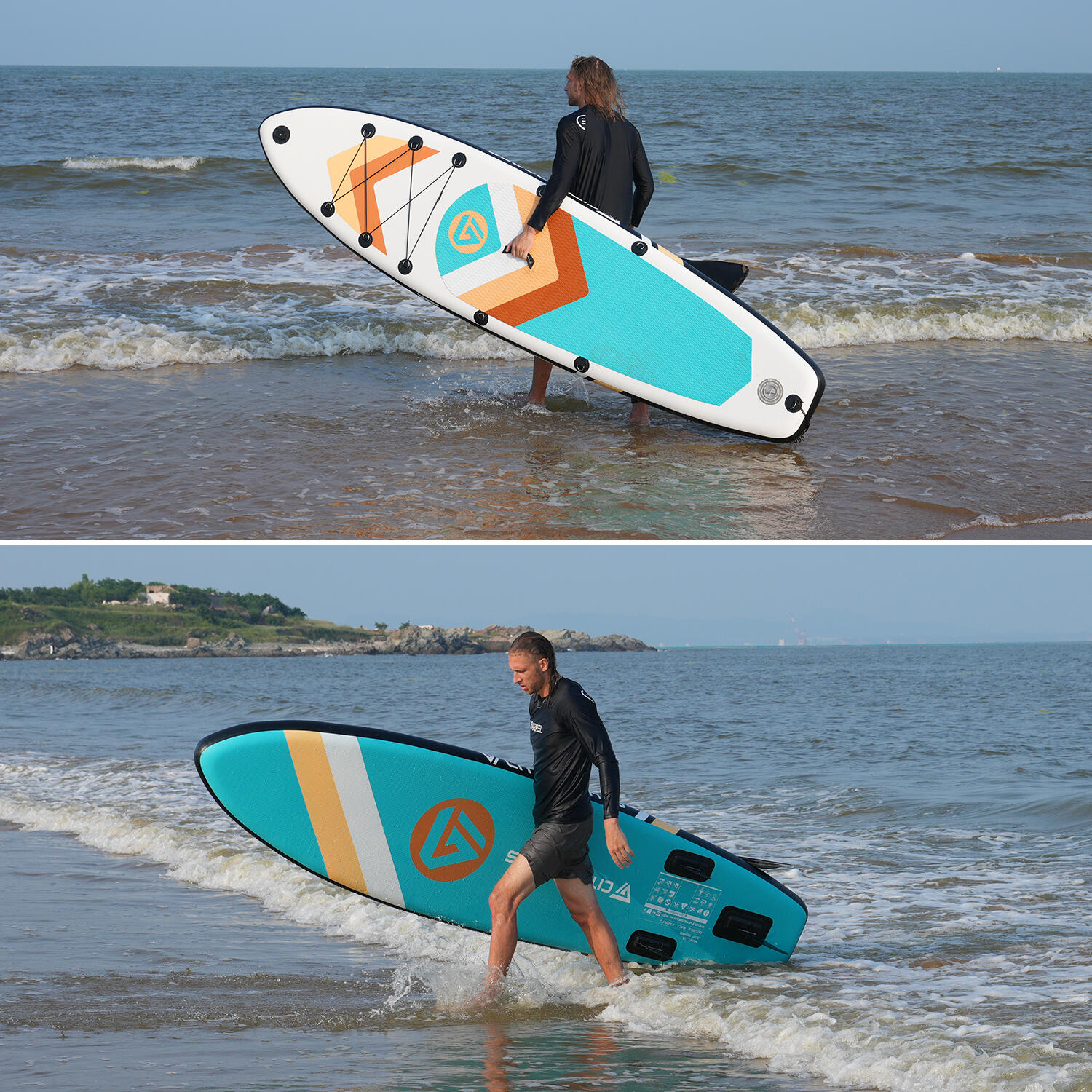 Set di paddleboard gonfiabili, tavola da stand up paddle. Verde 4/6