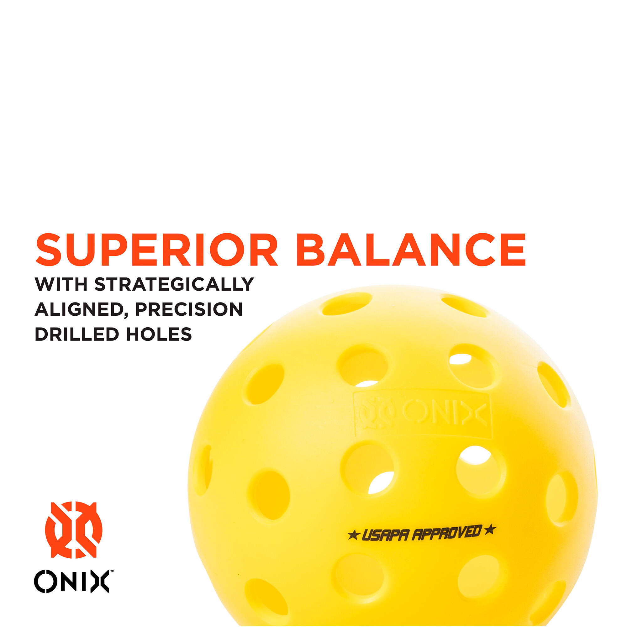 ONIX Pickleball Bälle Fuse G2 Outdoor Yellow 6-Pack 6/7
