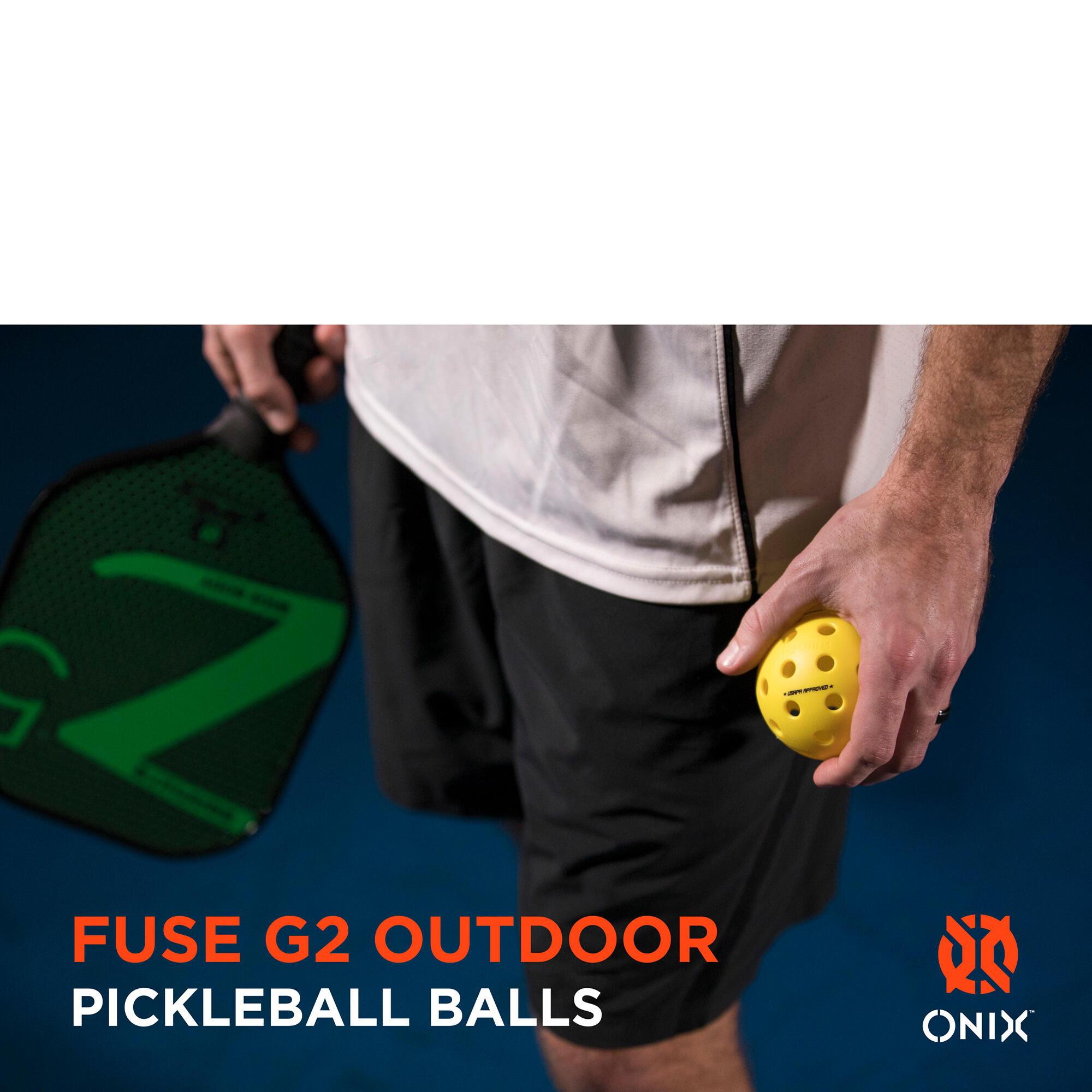 ONIX Pickleball Bälle Fuse G2 Outdoor Yellow 6-Pack 5/7