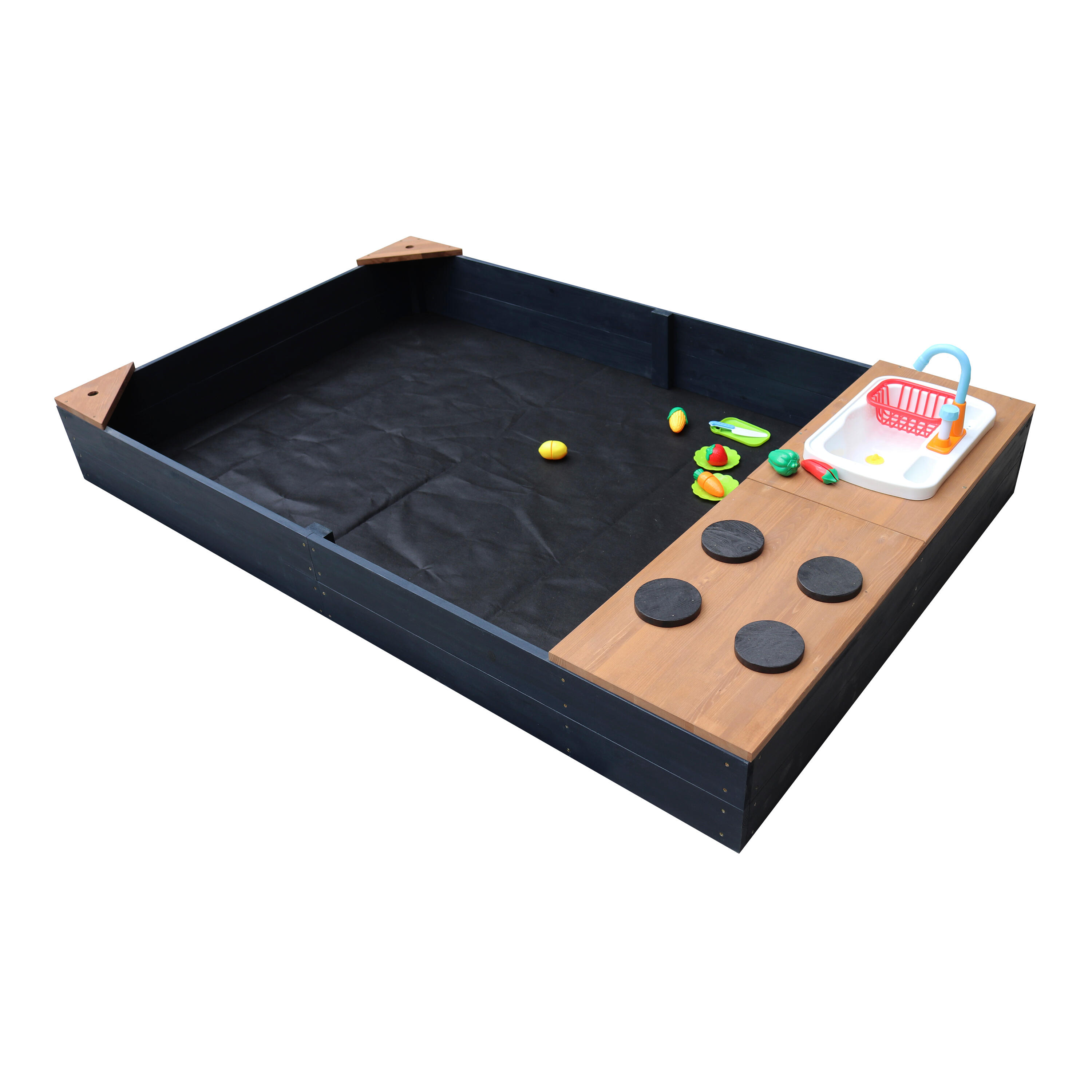 AXI Kelly Bac a sable avec Cuisineette Anthracite Marron 7/7