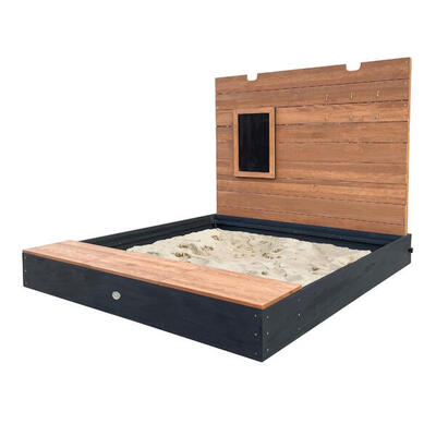 Axi mandy xxl houten zandbak. bankje. opbergruimte. krijtbord - 160x151x122.5 cm