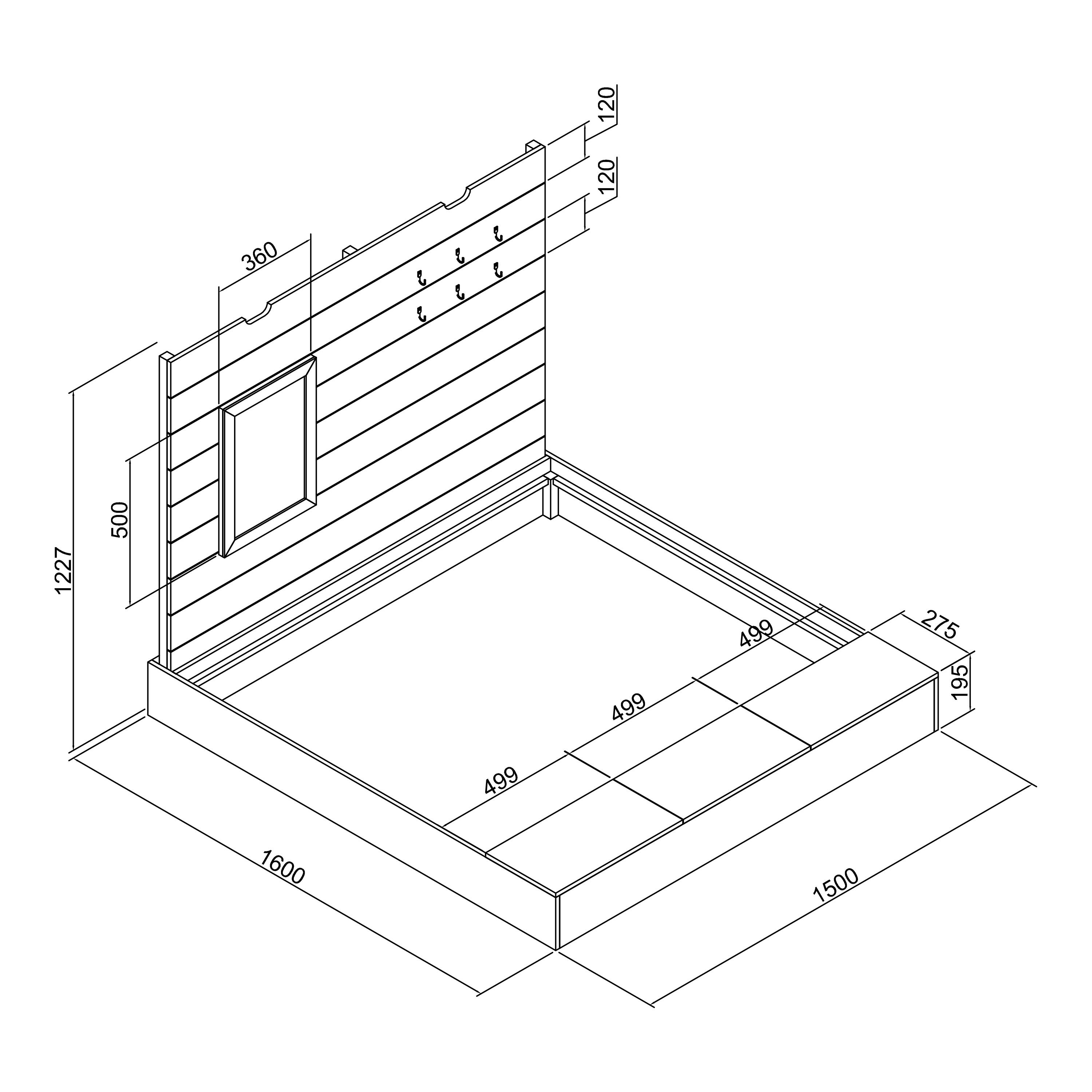 Mandy XXL Houten Zandbak, Bank, Opbergruimte, Bord, 160 x 151 x