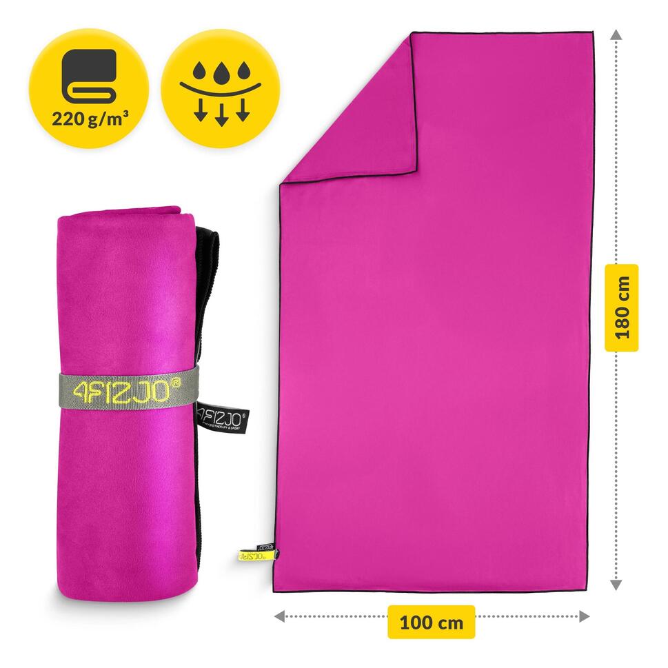 Ręcznik szybkoschnący z mikrofibry 4FIZJO 180 × 100 cm