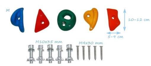 Prises d’Escalade Taille M – Lot de 5 3/3