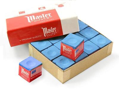 Master Billardkreide himmelblau 12 Stück
