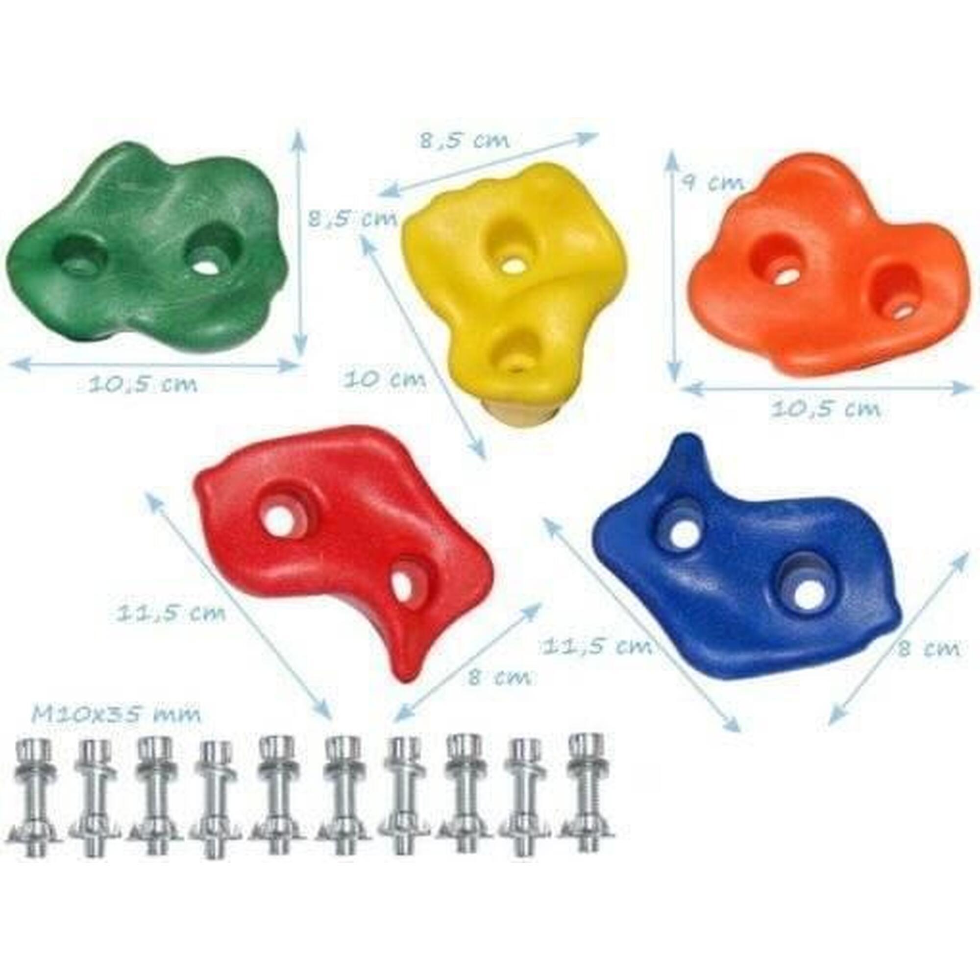 Mânere din plastic pentru alpinism M 5 buc culoare