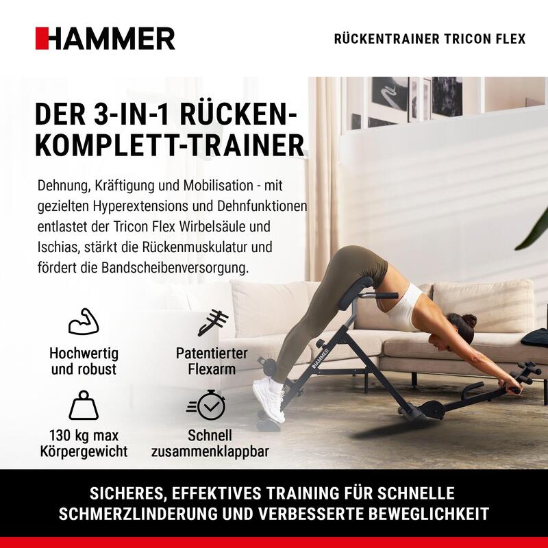 Banca Pentru Hiperextensii Hammer Tricon Flex
