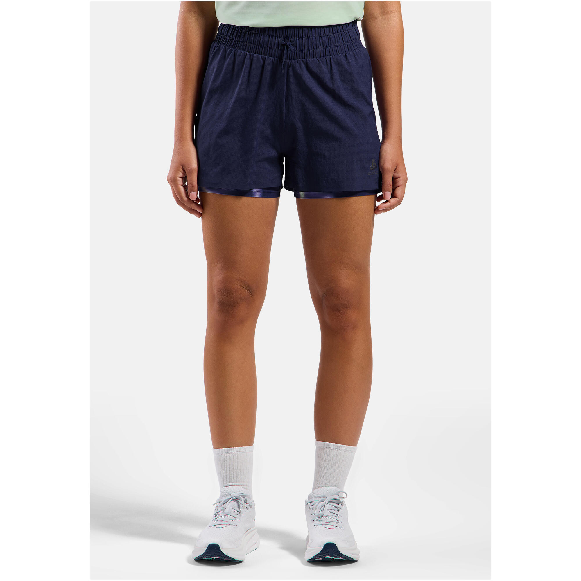Spodenki damskie Odlo ZEROWEIGHT 3 INCH PRINT 2-in-1 short 1/7