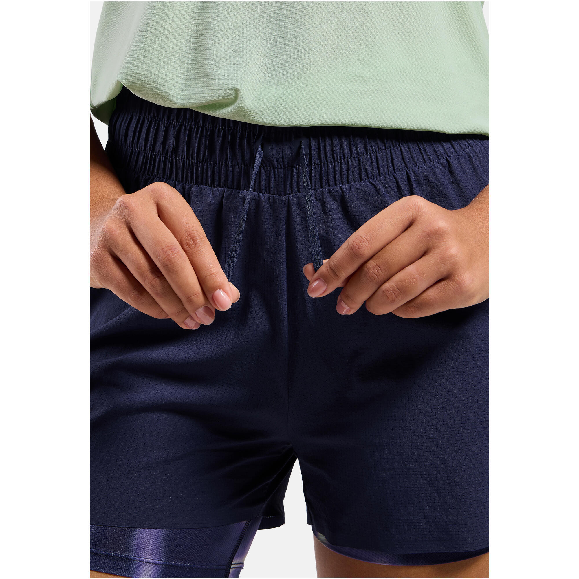 Spodenki damskie Odlo ZEROWEIGHT 3 INCH PRINT 2-in-1 short 4/7
